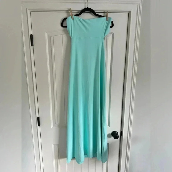 NWT Revolve Susana Monaco Strapless Tube Open Back Long Maxi Dress Mint Creme - Picture 10 of 16